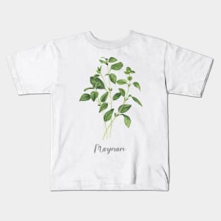 Marjoram herb illustration Kids T-Shirt